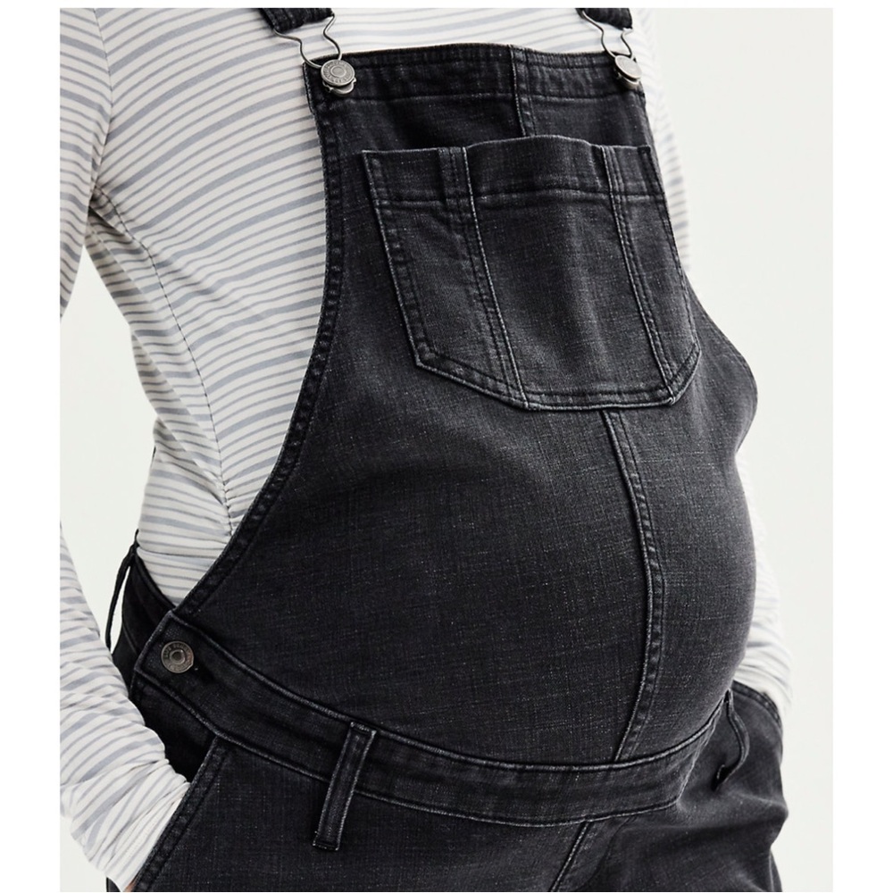 NWT Maternity Sonoma Denim Overalls Black Size XL, XXL - Picture 6 of 6